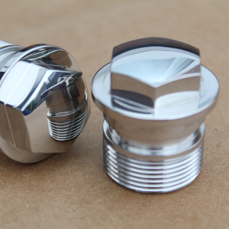 mirror polished stainless steel honda fork nuts 90123-300-000