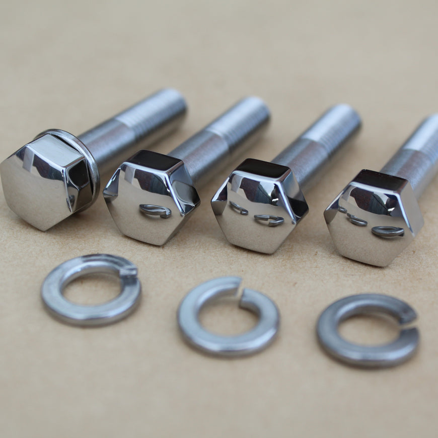 kawasaki 13mm af handlebar bolts polished stainless steel